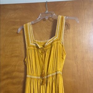 Mustard yellow midi dress, size small